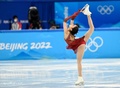 北京冬季五輪フィギュアスケート団体戦で、女子フリースケーティングの演技を行う中国の朱易（2022年2月7日撮影）。(c)WANG Zhao / AFP