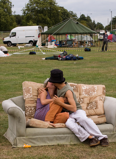 ロンドンで「気候キャンプ」、テントを張って気候変動対策を訴える