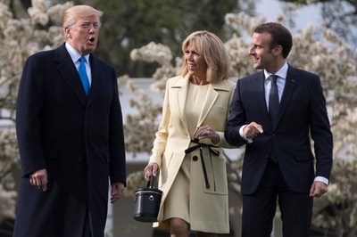 マクロン仏大統領が訪米、イラン核合意や貿易問題を協議