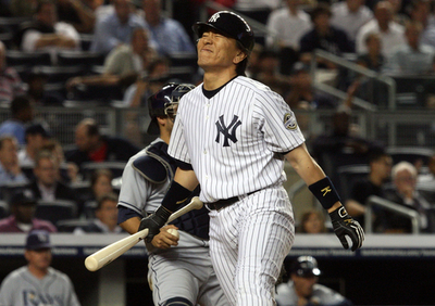 松井秀 代打で空振り三振、ヤンキースはサヨナラ勝ち