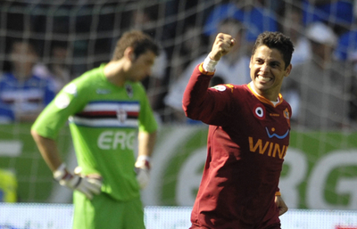 ローマ アウェーでサンプドリアに勝利