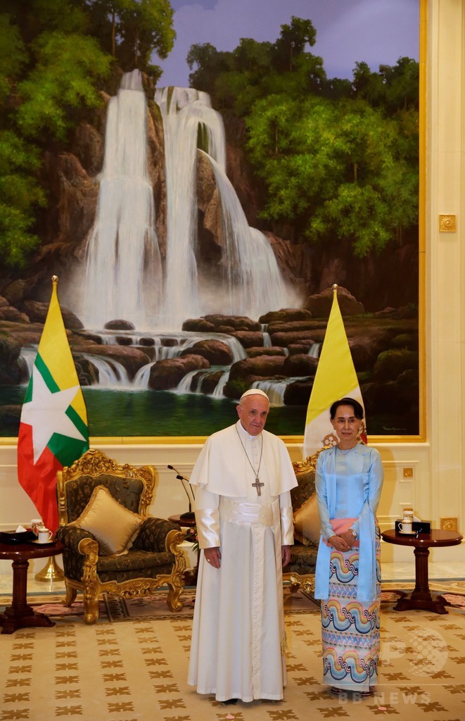 フランシスコ法王、ミャンマーで演説 ロヒンギャには直接言及せず