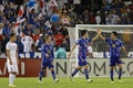 サッカーU-23アジアカップ決勝、日本対ウズベキスタン。ゴールを決めて喜ぶ山田楓喜（右から2人目、2024年5月3日撮影）。(c)KARIM JAAFAR / AFP