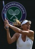 テニス、ウィンブルドン選手権、女子シングルス3回戦。リターンを打つマリア・シャラポワ（2015年7月3日撮影）。(c)AFP/JUSTIN TALLIS