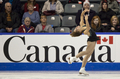 10-11フィギュアスケートGPシリーズ第2戦、スケート・カナダ（2010 Skate Canada International）女子シングル・ショートプログラム（SP）。55.30点で5位につけたアメリー・ラコステ（Amelie Lacoste、カナダ）。（2010年10月29日撮影）(c)AFP/GEOFF ROBINS