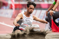 東京パラリンピック、陸上男子走り幅跳び（上肢障害T47）決勝に臨むアフガニスタンのホサイン・ラスリ（2021年8月31日撮影）。(c)Philip FONG / AFP