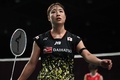 バドミントン、アジア団体選手権、女子準々決勝、日本対中国。試合に臨む奥原希望（2024年2月16日撮影）。(c)Mohd RASFAN / AFP