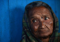 インド・メガラヤ（Meghalaya）州マウシンラム（Mawsynram）村で、取材に応じる「100歳近い」ビニ・キンターさん（2013年2月3日撮影）。(c)AFP/Roberto SCHMIDT