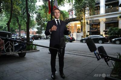 トランプ氏のロシアへの怒りが「行動に移される」のを期待 マクロン氏