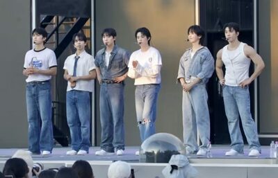 ONF、デビュー9周年記念バスキング開催