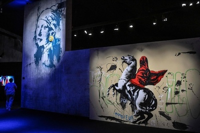 バンクシー展開幕 ブラジル・サンパウロ