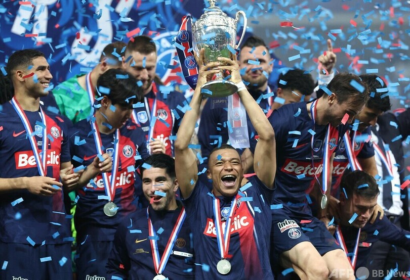 PSGがフランス杯優勝、エムバペはクラブ最終戦で有終V