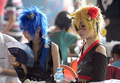 中国東部の安徽（Anhui）省合肥（Hefei）で26日、コスプレ（コスチュームプレイ）イベントが開催され、アニメやゲームキャラクターの衣装や装身具を身にまとった若者が多数、参加した。コスプレの一番人気は日本生まれのキャラクターたちだ（2012年6月26日撮影）。(c)AFP
