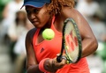 女子テニス、東レ・パンパシフィック・オープン、シングルス決勝。リターンを打つ大坂なおみ（2016年9月25日撮影）。(c)AFP/TORU YAMANAKA