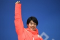 平昌冬季五輪、フリースタイルスキー男子モーグルのメダル授与式に臨む原大智（2018年2月13日撮影）。(c)AFP PHOTO / Kirill KUDRYAVTSEV