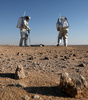 オマーンの砂漠で実施された火星シミュレーション「AMADEE-18」（2018年2月7日撮影、資料写真）。(c)KARIM SAHIB / AFP