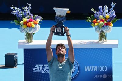 アルカラス、シンシナティ・オープン優勝 シナー途中棄権