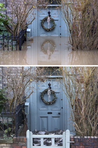 洪水の爪痕残る、英ヨーク