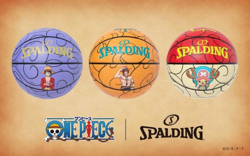 SPALDING x ONE PIECE <br />大人気TVアニメ『ONE PIECE』とのスペシャルコラボレーションアイテムが新登場 悪魔の実柄のバスケットボールをはじめ、アパレルなど7月4日発売決定