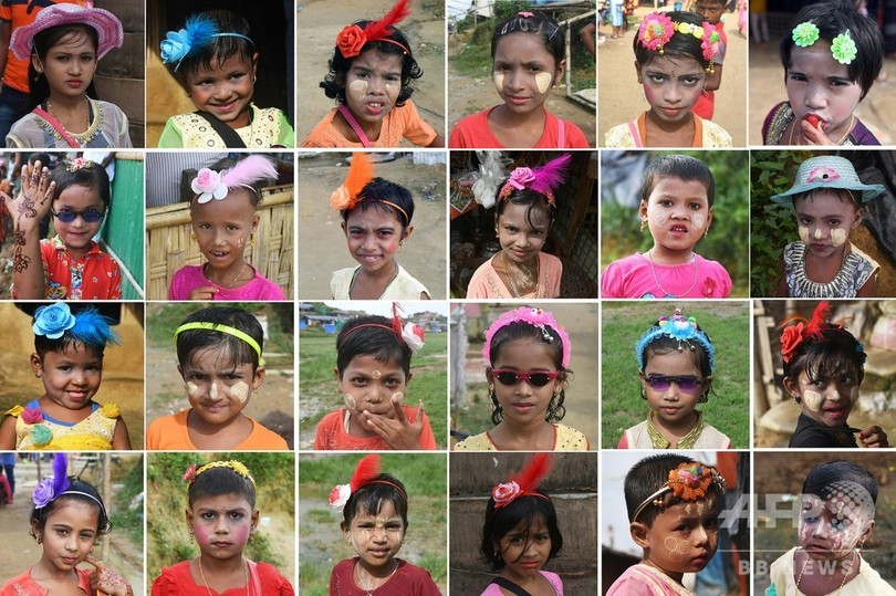 おめかししてポーズ 犠牲祭祝うロヒンギャ難民の少女たち バングラデシュ 写真23枚 国際ニュース Afpbb News