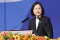 台湾・台北で行われた双十節の式典で演説する蔡英文総統（2023年10月10日撮影）。(c)Sam Yeh / AFP