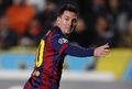 サッカー欧州チャンピオンズリーグ2014-15（UEFA Champions League 2014-15）グループF第5節、アポエル・ニコシア（APOEL Nicosia）対FCバルセロナ（FC Barcelona）。得点を挙げ喜ぶFCバルセロナのリオネル・メッシ（Lionel Messi、2014年11月25日撮影）。(c)AFP/SAKIS SAVVIDES
