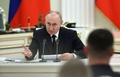 ロシア大統領府で、兵士と会合を開いたウラジーミル・プーチン大統領（2023年6月27日撮影）。(c)Mikhail Tereshchenko / SPUTNIK / AFP