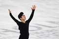フィギュアスケート世界選手権、男子シングル・フリースケーティング（FS）。演技に臨むネイサン・チェン（2021年3月27日撮影）。(c)Jonathan NACKSTRAND / AFP