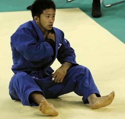 金丸 1回戦で一本負けを喫す