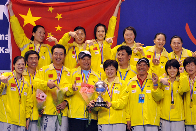 中国 ユーバー杯6連覇