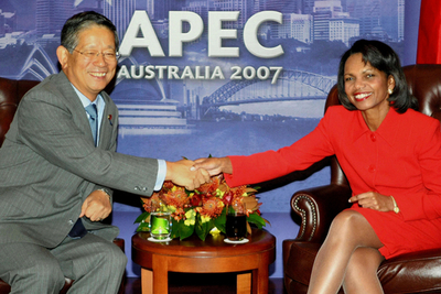 町村外相、ライス米国務長官と会談