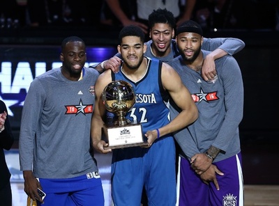 新人のタウンズがスキルズ・チャレンジ優勝、NBAオールスター