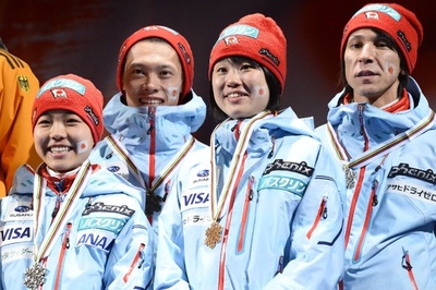 日本がジャンプ混合団体で銅、ノルディック世界選手権