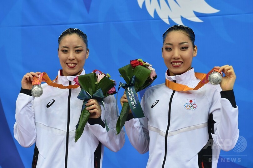 乾/三井組がシンクロ女子デュエットで銀メダル、アジア大会