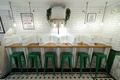 英ロンドン（London）で、古い公衆トイレのスペースをコーヒーショップに変えた「アテンダント（Attendant）」の内装（2014年10月3日撮影）。(c)AFP/LEON NEAL