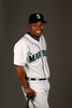 米大リーグ（MLB）のシアトル・マリナーズ（%%Seattle Mariners%%）は25日、キャンプが行われているアリゾナ州ピオリア（Peoria）でメディア向けのフォトデーを催した。写真はポーズをとるショーン・フィギンス（%%Chone Figgins%%）。（2010年2月25日撮影）(c)AFP/Getty Images/Ezra Shaw