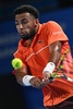 男子テニス、木下グループジャパンオープン、シングルス決勝。リターンを打つアルトゥール・フィス（2024年10月1日撮影）。(c)Philip FONG / AFP