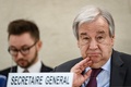 国連のアントニオ・グテレス事務総長（2020年2月24日撮影、資料写真）。(c)Fabrice COFFRINI / AFP