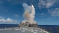 米軍の演習中にミサイル駆逐艦ステザムから発射された巡航ミサイル「トマホーク」。米海軍公開（2016年9月20日撮影・公開）。(c)AFP PHOTO / US NAVY / COMMAND MASTER CHIEF JARET MORRIS