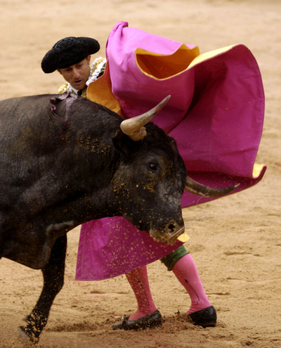 スペイン各地で牛追い祭り