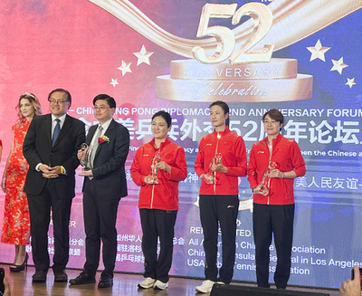 ピンポン外交52周年 北京大の卓球チームが訪米