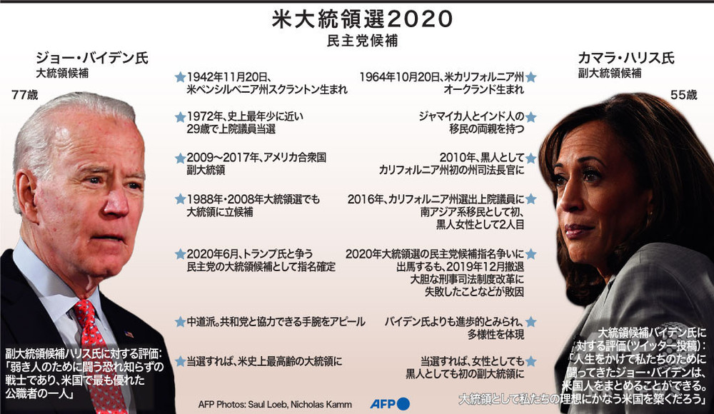 図解】米大統領選2020 民主党候補プロフィル 写真9枚 国際ニュース