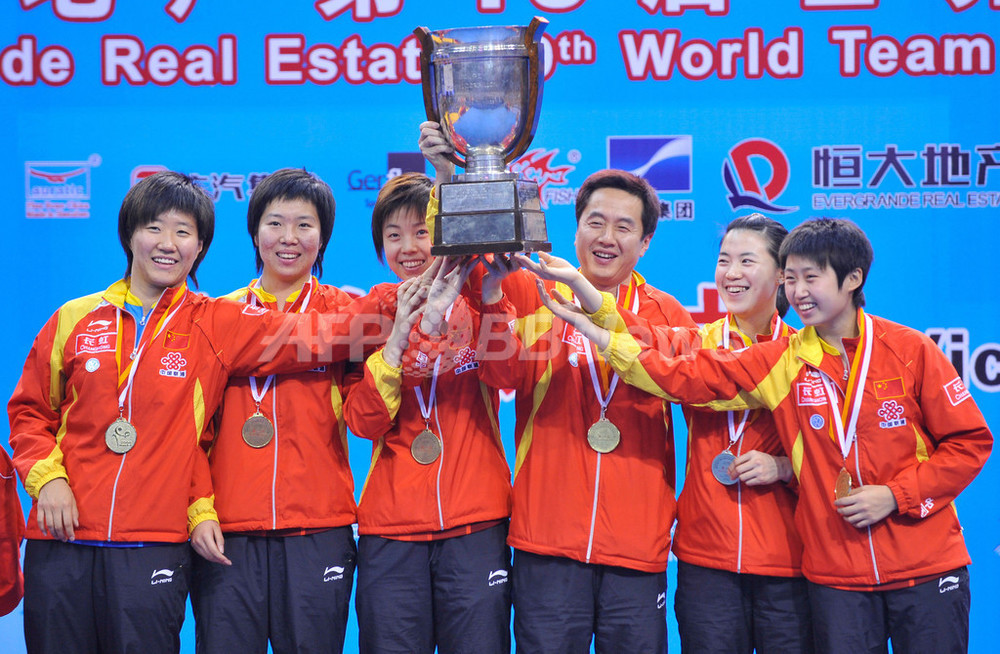 世界卓球選手権 中国女子 シンガポール降し大会8連覇 写真4枚 国際