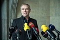 デンマークの首都コペンハーゲンで、スウェーデン人女性ジャーナリスト、キム・ウォールさんが失踪、切断遺体で発見された事件の捜査の進展について記者会見するコペンハーゲン警察のイエンス・モラー・イエンセン警部補（2017年10月7日撮影）。(c)AFP/Scanpix Denmark/JENS NOERGAARD LARSEN