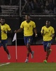 2018年サッカーW杯ロシア大会南米予選、アルゼンチン対エクアドル。先制点を挙げて喜ぶエクアドルのフリクソン・エラソ（2015年10月8日撮影）。(c)AFP/JUAN MABROMATA