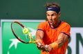 テニス、BNPパリバ・オープン、男子シングルス準決勝。リターンを打つラファエル・ナダル（2022年3月19日撮影）。(c)Frederic J. BROWN/ AFP