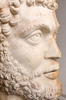 トルコ西部サガラッソス（Sagalassos）で発掘された古代ローマ皇帝マルクス・アウレリウス（Marcus Aurelius、在位161-180年）の大理石像頭部（2008年8月21日撮影）。(c)AFP/Salagassos Archaelogical Research Project (SARP)