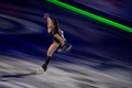 世界フィギュアスケート国別対抗戦、エキシビションに臨む坂本花織（2021年4月18日撮影）。(c)Philip FONG / AFP