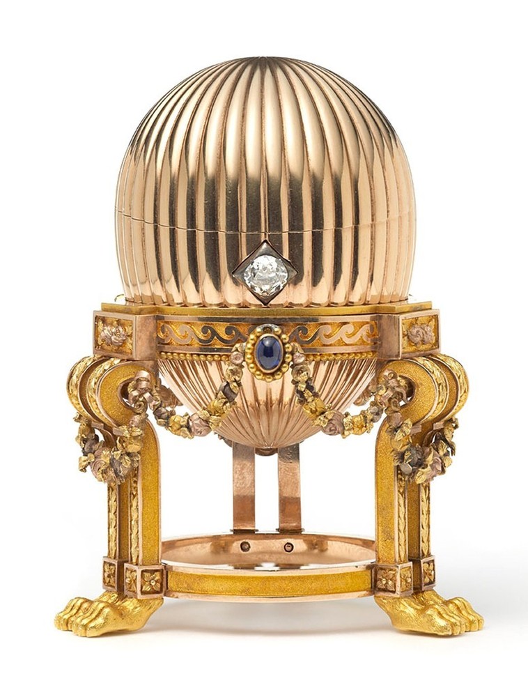 【100%新品安い】★アンティーク★インペリアルイースターエッグ★シルバー★Farbege?★1950年代以降★Russian Jeweled Filigree Icon Egg★銀線細工★ オブジェ