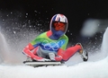 2010年%%バンクーバー冬季五輪%%スケルトン女子。合計3分35秒64で金メダルを獲得した英国のエイミー・ウィリアムズ（%%Amy Williams%%）。（2010年2月19日撮影）(c)AFP/MARK RALSTON